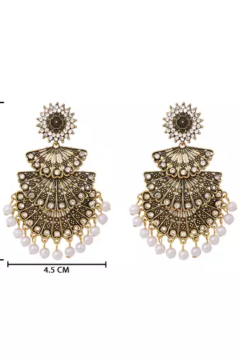 Kundan traditional designer chandbalis earrings for women 