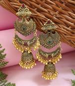 Traditional style jhumka with ghungroo earrings for women 