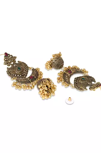 Traditional style jhumka with ghungroo earrings for women 