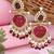 Traditional kundan & pearl style dangle earrings for women (e3378m)