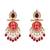 Traditional kundan & pearl style dangle earrings for women (e3378m)