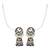 Traditional meenakari kundan jhumka with ear chain for women (e3379)