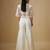 Ivory embroidered satin cape set