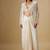 Ivory embroidered satin cape set