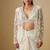 Ivory embroidered satin cape set