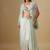 Green embroidered satin cape set