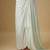 Green embroidered satin cape set