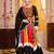 BLACK THREAD EMBROIDERED & MIRROR WORK VISCOSE COTTON TRADITIONAL NAVRATRI FESTIVAL WEDDING GARBA STITCHED LEHENGA CHOLI