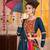 TEAL THREAD EMBROIDERED & MIRROR WORK VISCOSE COTTON TRADITIONAL NAVRATRI FESTIVAL WEDDING GARBA STITCHED LEHENGA CHOLI