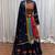 TEAL THREAD EMBROIDERED & MIRROR WORK VISCOSE COTTON TRADITIONAL NAVRATRI FESTIVAL WEDDING GARBA STITCHED LEHENGA CHOLI