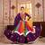 PURPLE THREAD EMBROIDERED & MIRROR WORK VISCOSE COTTON TRADITIONAL NAVRATRI WEDDING GARBA STITCHED LEHENGA CHOLI