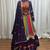 PURPLE THREAD EMBROIDERED & MIRROR WORK VISCOSE COTTON TRADITIONAL NAVRATRI WEDDING GARBA STITCHED LEHENGA CHOLI