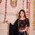 BLACK MULTICOLOR THREAD EMBROIDERED & MIRROR WORK VISCOSE COTTON TRADITIONAL NAVRATRI FESTIVAL STITCHED LEHENGA CHOLI