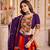 PURPLE MULTICOLOR THREAD EMBROIDERED & MIRROR WORK VISCOSE COTTON TRADITIONAL NAVRATRI FESTIVAL STITCHED LEHENGA CHOLI