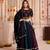 BLACK MULTICOLOR THREAD EMBROIDERED & MIRROR WORK VISCOSE COTTON TRADITIONAL NAVRATRI FESTIVAL STITCHED LEHENGA CHOLI