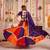 PURPLE MULTICOLOR THREAD EMBROIDERED & MIRROR WORK VISCOSE COTTON TRADITIONAL NAVRATRI FESTIVAL STITCHED LEHENGA CHOLI