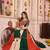 GREEN ORANGE KUTCHI EMBROIDERED & MIRROR WORK VISCOSE COTTON TRADITIONAL NAVRATRI GARBA FESTIVAL STITCHED LEHENGA CHOLI