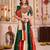 GREEN ORANGE KUTCHI EMBROIDERED & MIRROR WORK VISCOSE COTTON TRADITIONAL NAVRATRI GARBA FESTIVAL STITCHED LEHENGA CHOLI