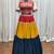 MULTICOLOR EMBROIDERED & MIRROR WORK VISCOSE COTTON TRADITIONAL NAVRATRI FESTIVAL GARBA STITCHED LEHENGA CHOLI