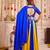 BLUE MULTICOLOR EMBROIDERED & MIRROR WORK VISCOSE COTTON TRADITIONAL NAVRATRI FESTIVAL GARBA STITCHED LEHENGA CHOLI