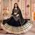 BLACK GAMTHI LACE & LAMPI KODI WORK VISCOSE COTTON TRADITIONAL NAVRATRI FESTIVAL STITCHED LEHENGA CHOLI