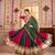 MAROON GREEN EMBROIDERED & MIRROR WORK VISCOSE COTTON TRADITIONAL NAVRATRI FESTIVAL GARBA STITCHED LEHENGA CHOLI