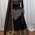 BLACK GAMTHI LACE & LAMPI KODI WORK VISCOSE COTTON TRADITIONAL NAVRATRI FESTIVAL STITCHED LEHENGA CHOLI