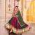 MAROON GREEN EMBROIDERED & MIRROR WORK VISCOSE COTTON TRADITIONAL NAVRATRI FESTIVAL GARBA STITCHED LEHENGA CHOLI