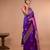 Purple Colour Blended Silk Saree with running blouse piece