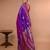 Purple Colour Blended Silk Saree with running blouse piece