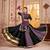 BLACK PURPLE KUTCHI EMBROIDERED & MIRROR WORK VISCOSE COTTON TRADITIONAL NAVRATRI GARBA FESTIVAL STITCHED LEHENGA CHOLI
