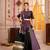 BLACK PURPLE KUTCHI EMBROIDERED & MIRROR WORK VISCOSE COTTON TRADITIONAL NAVRATRI GARBA FESTIVAL STITCHED LEHENGA CHOLI