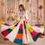 WHITE KUTCHI EMBROIDERED & MIRROR WORK VISCOSE COTTON TRADITIONAL NAVRATRI GARBA FESTIVAL STITCHED LEHENGA CHOLI JACKET
