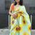 Digital printed  handloom silk linen saree