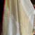 White handloom linen saree with contrast border