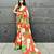 Digital printed  handloom silk linen saree
