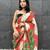 Digital printed  handloom silk linen saree