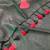 Heart embroidered black handloom linen saree