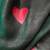 Heart embroidered black handloom linen saree