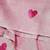 Heart embroidered pink handloom linen saree