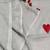 Heart embroidered grey handloom linen saree
