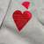 Heart embroidered grey handloom linen saree