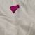 Heart embroidered white handloom linen saree