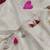 Heart embroidered white handloom linen saree