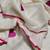 Heart embroidered white handloom linen saree