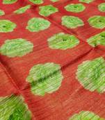 Digital printed  handloom linen saree