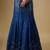 blue embroidered satin Lehenga