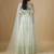 white embroidered satin Lehenga