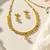 South indian jewllery brass  necklace set for women | antique gold plated bridal jewelry with earrings |