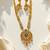 South indian jewllery brass long necklace set for women | antique gold plated bridal jewelry with earrings |